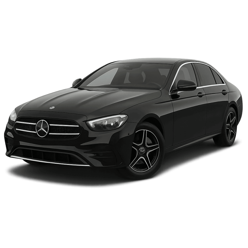 Black Mercedes-Benz Class luxury sedan.